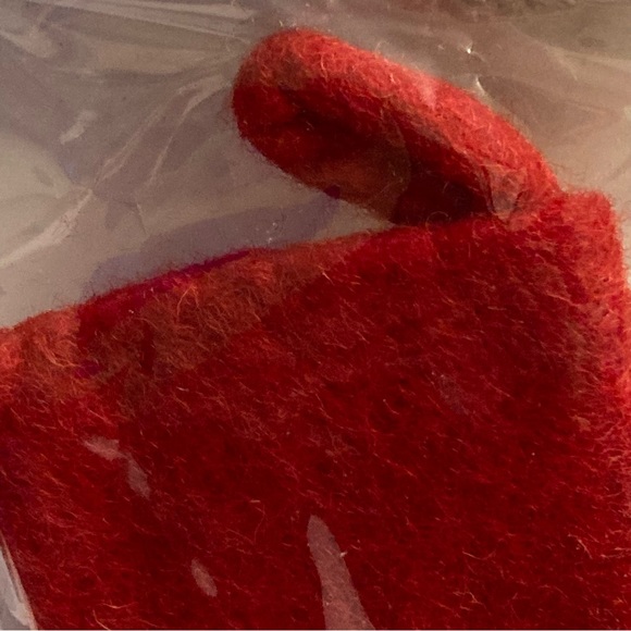 10 Dimensions FeltWorks 100% Wool Mini Christmas Stocking Fillable Red - Picture 16 of 16